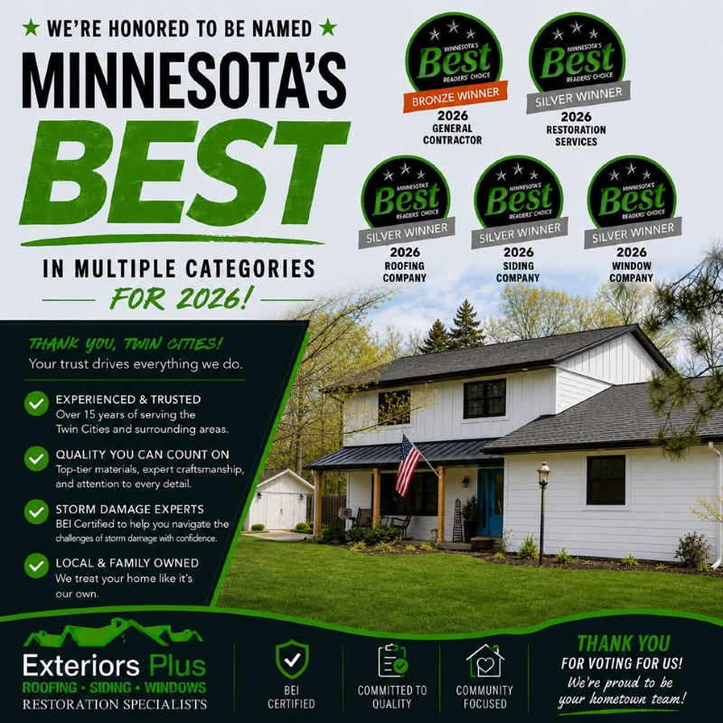 Exteriors Plus Minnesota's Best 2026 awards
